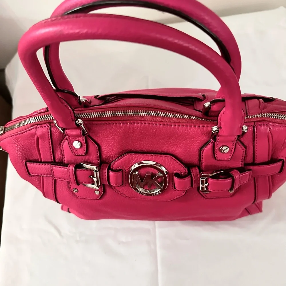 Michael Kors Fuchsia Leather Satchel